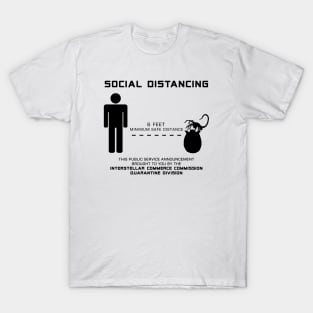 Social Distance Hugger - black T-Shirt